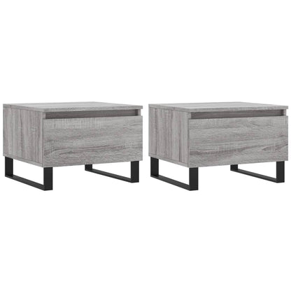 Couchtische 2 Stk. Grau Sonoma 50x46x35 cm Holzwerkstoff - Pazzar.ch