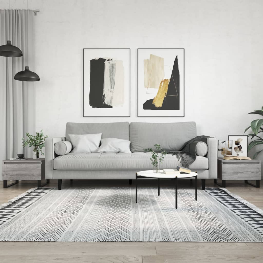 Couchtische 2 Stk. Grau Sonoma 50x46x35 cm Holzwerkstoff - Pazzar.ch