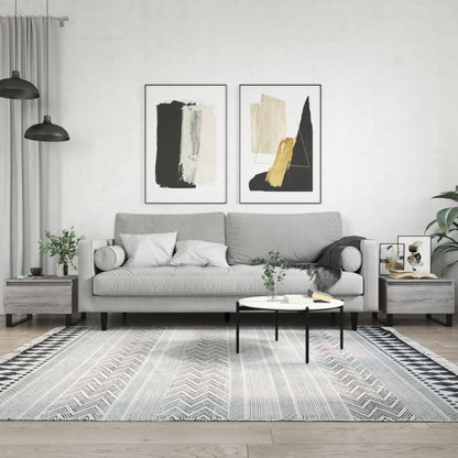 Couchtische 2 Stk. Grau Sonoma 50x46x35 cm Holzwerkstoff - Pazzar.ch