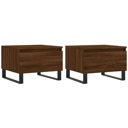Couchtische 2 Stk. Braun Eichen-Optik 50x46x35 cm Holzwerkstoff - Pazzar.ch