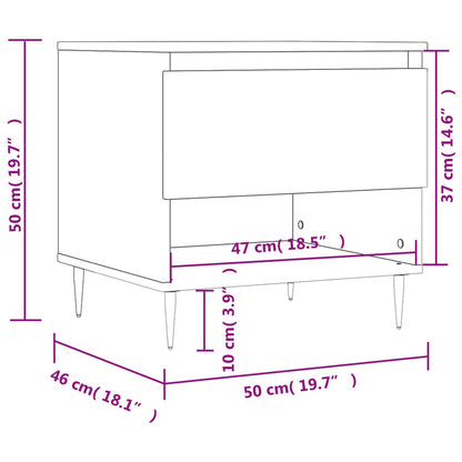 Couchtisch Schwarz 50x46x50 cm Holzwerkstoff - Pazzar.ch