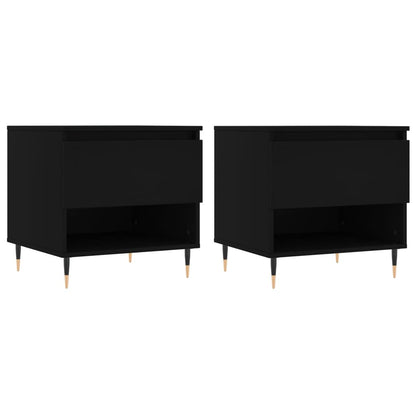 Couchtische 2 Stk. Schwarz 50x46x50 cm Holzwerkstoff - Pazzar.ch