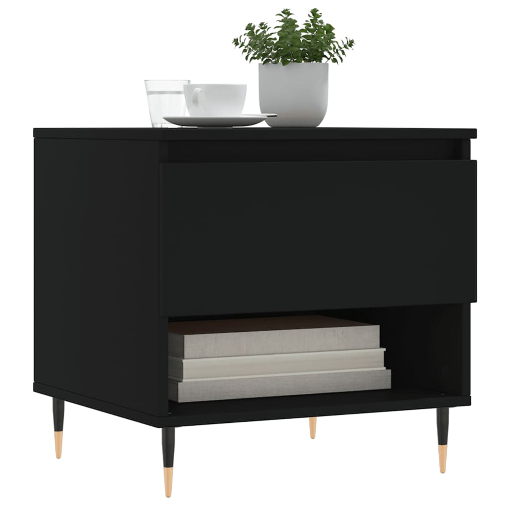 Couchtische 2 Stk. Schwarz 50x46x50 cm Holzwerkstoff - Pazzar.ch