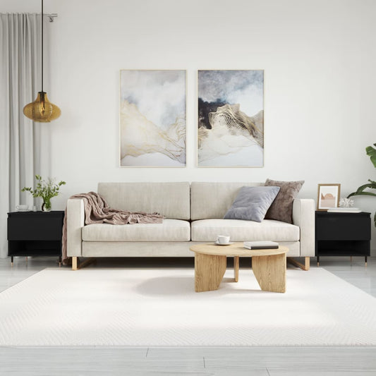 Couchtische 2 Stk. Schwarz 50x46x50 cm Holzwerkstoff - Pazzar.ch