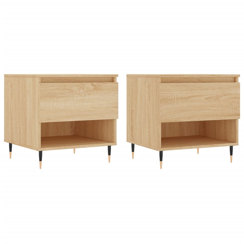 Couchtische 2 Stk. Sonoma-Eiche 50x46x50 cm Holzwerkstoff - Pazzar.ch