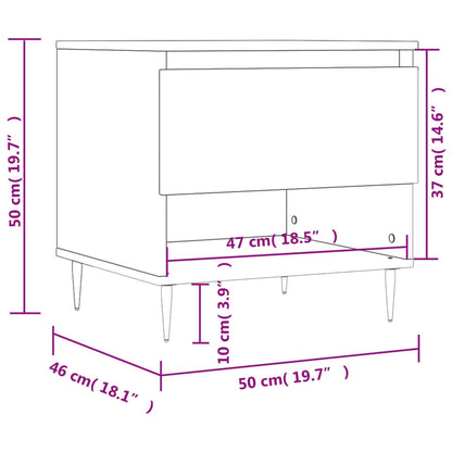 Couchtisch Betongrau 50x46x50 cm Holzwerkstoff - Pazzar.ch