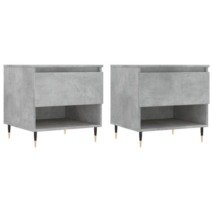 Couchtische 2 Stk. Betongrau 50x46x50 cm Holzwerkstoff - Pazzar.ch