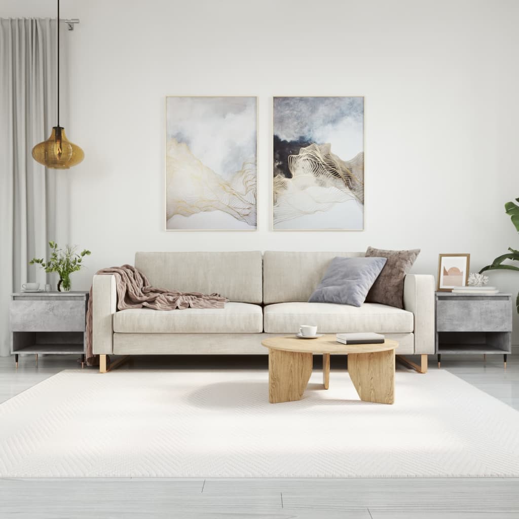 Couchtische 2 Stk. Betongrau 50x46x50 cm Holzwerkstoff - Pazzar.ch