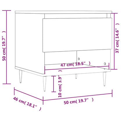Couchtisch Grau Sonoma 50x46x50 cm Holzwerkstoff - Pazzar.ch