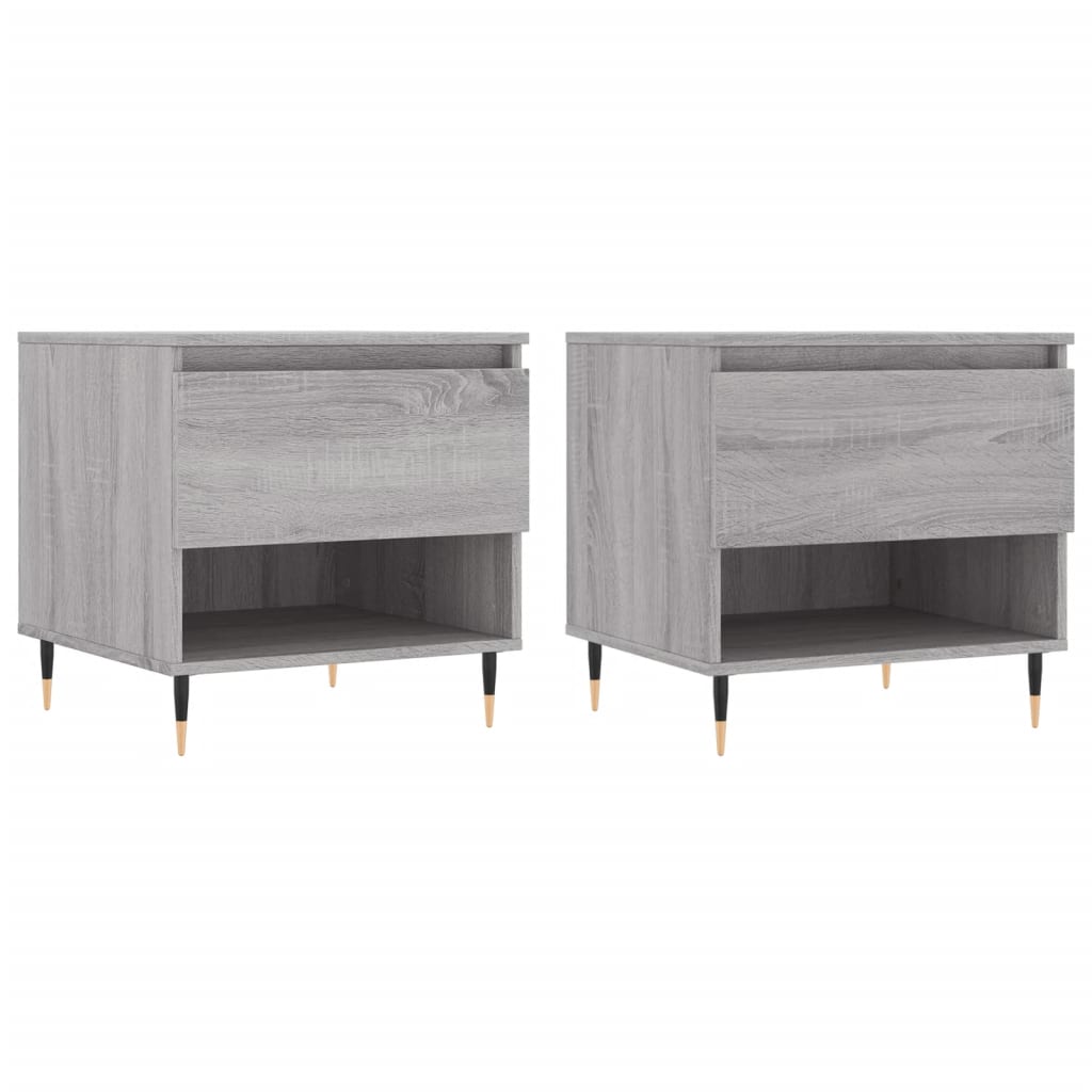 Couchtische 2 Stk. Grau Sonoma 50x46x50 cm Holzwerkstoff - Pazzar.ch