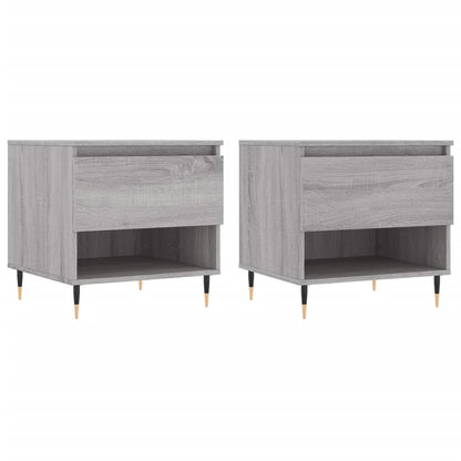 Couchtische 2 Stk. Grau Sonoma 50x46x50 cm Holzwerkstoff - Pazzar.ch