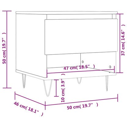 Couchtisch Schwarz 50x46x50 cm Holzwerkstoff - Pazzar.ch
