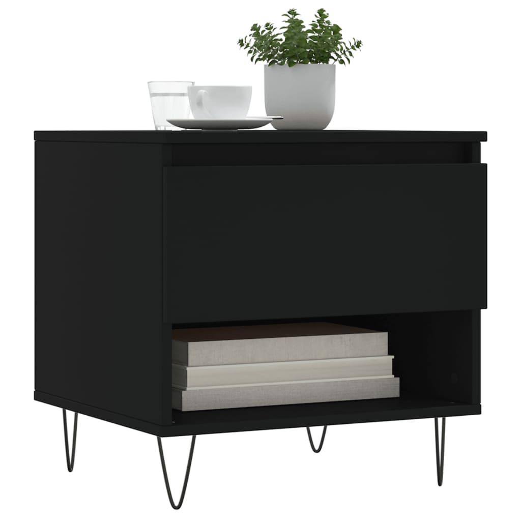 Couchtische 2 Stk. Schwarz 50x46x50 cm Holzwerkstoff - Pazzar.ch