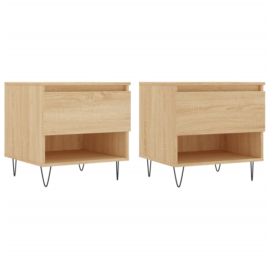 Couchtische 2 Stk. Sonoma-Eiche 50x46x50 cm Holzwerkstoff - Pazzar.ch