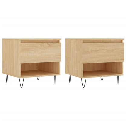 Couchtische 2 Stk. Sonoma-Eiche 50x46x50 cm Holzwerkstoff - Pazzar.ch