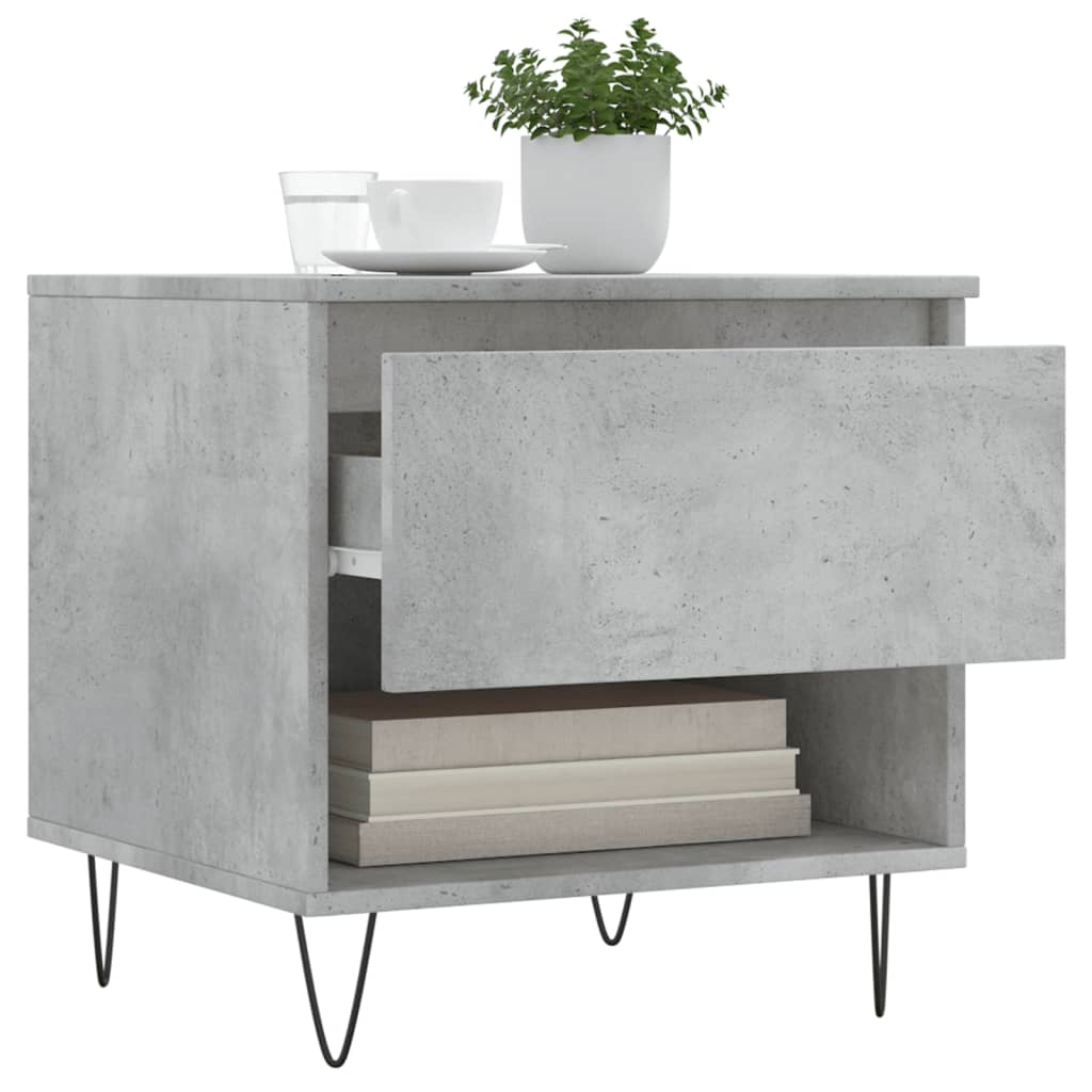 Couchtische 2 Stk. Betongrau 50x46x50 cm Holzwerkstoff - Pazzar.ch