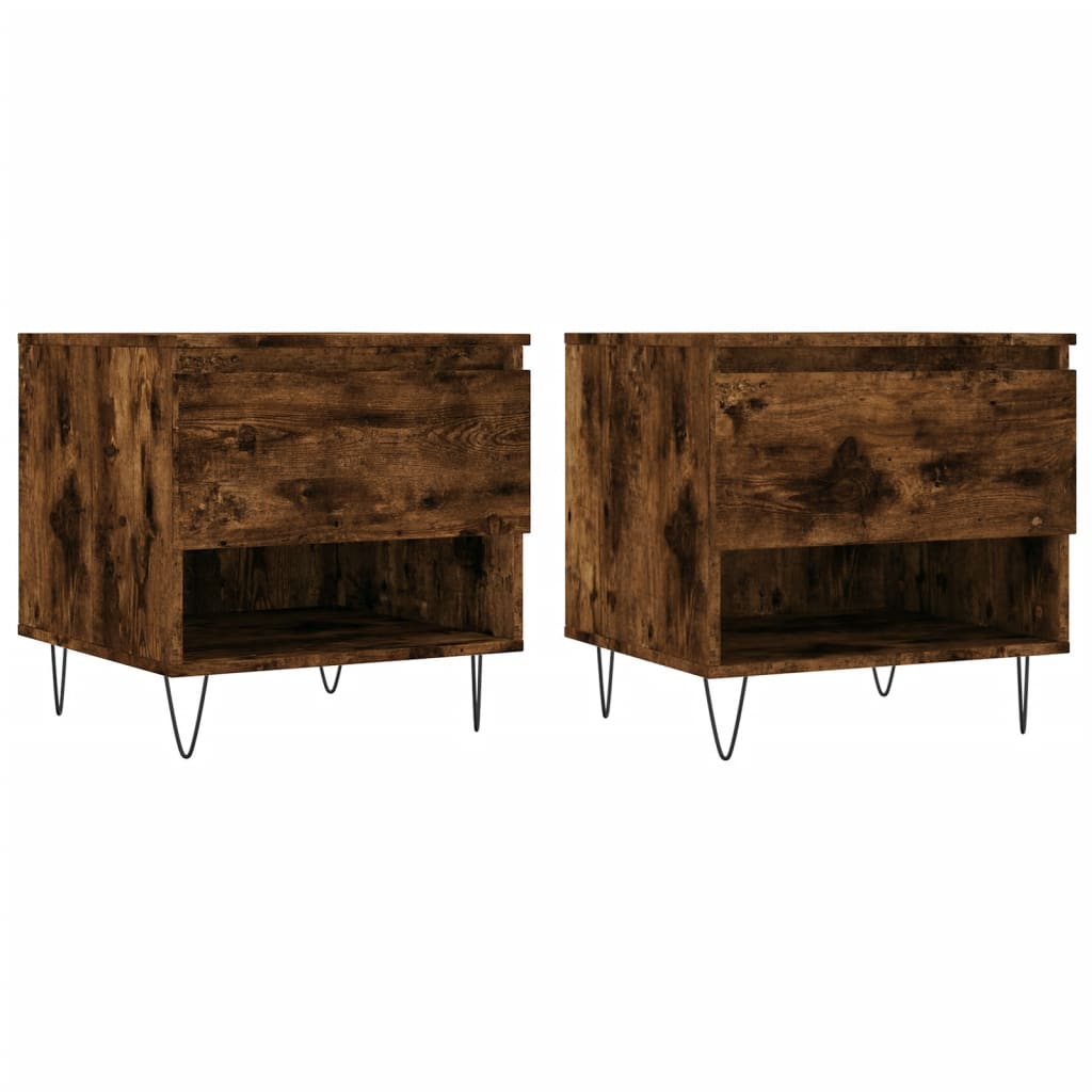 Couchtische 2 Stk. Räuchereiche 50x46x50 cm Holzwerkstoff - Pazzar.ch