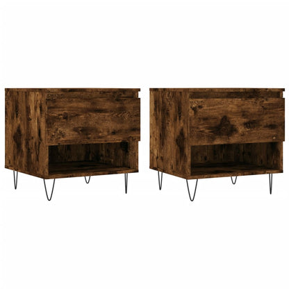 Couchtische 2 Stk. Räuchereiche 50x46x50 cm Holzwerkstoff - Pazzar.ch