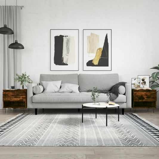 Couchtische 2 Stk. Räuchereiche 50x46x50 cm Holzwerkstoff - Pazzar.ch