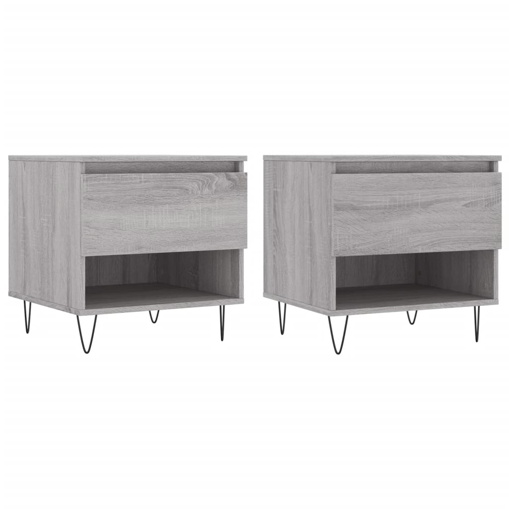 Couchtische 2 Stk. Grau Sonoma 50x46x50 cm Holzwerkstoff - Pazzar.ch