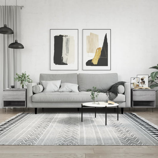 Couchtische 2 Stk. Grau Sonoma 50x46x50 cm Holzwerkstoff - Pazzar.ch