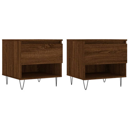 Couchtische 2 Stk. Braun Eichen-Optik 50x46x50 cm Holzwerkstoff - Pazzar.ch