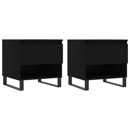 Couchtische 2 Stk. Schwarz 50x46x50 cm Holzwerkstoff - Pazzar.ch