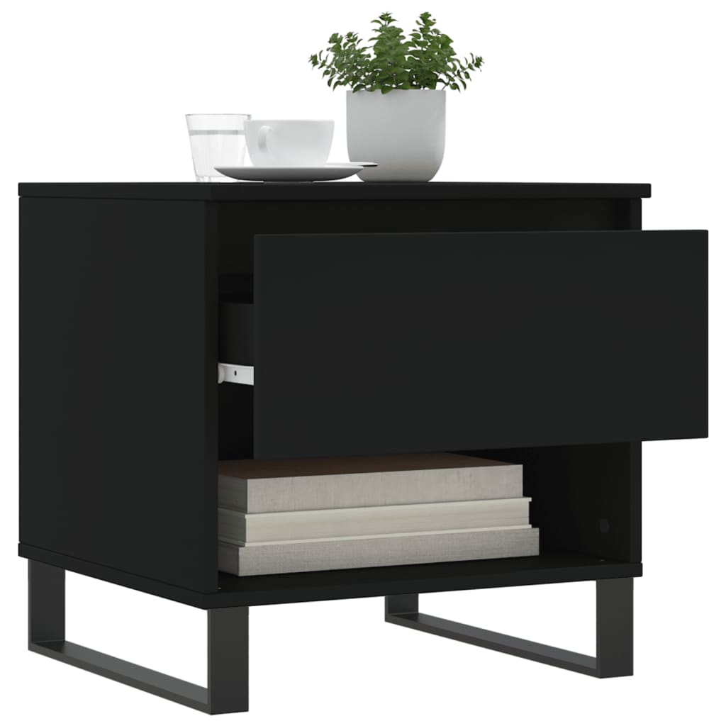 Couchtische 2 Stk. Schwarz 50x46x50 cm Holzwerkstoff - Pazzar.ch