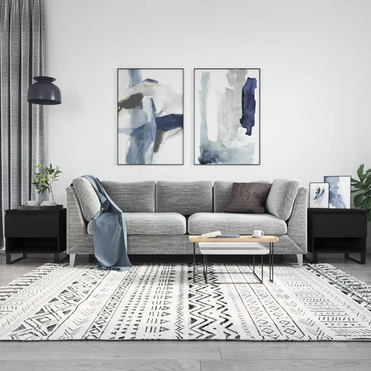 Couchtische 2 Stk. Schwarz 50x46x50 cm Holzwerkstoff - Pazzar.ch