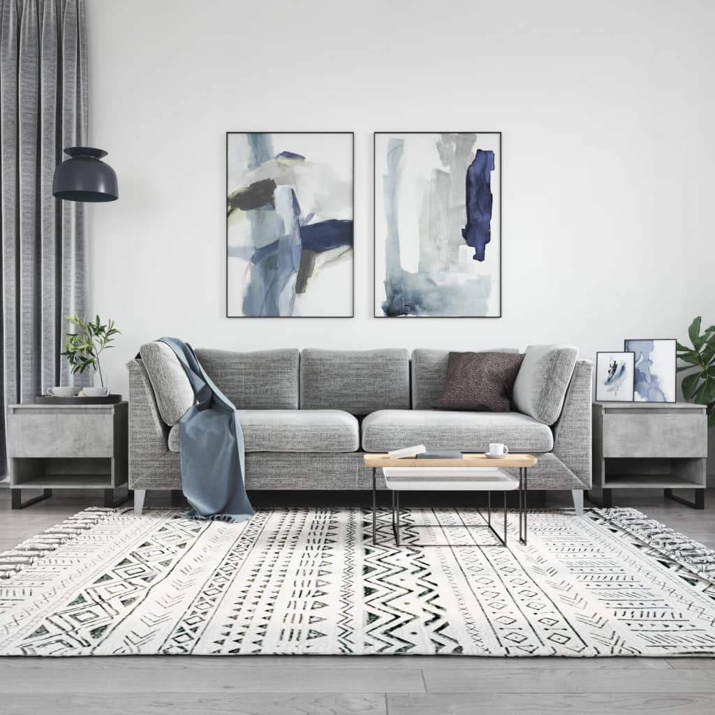 Couchtische 2 Stk. Betongrau 50x46x50 cm Holzwerkstoff - Pazzar.ch