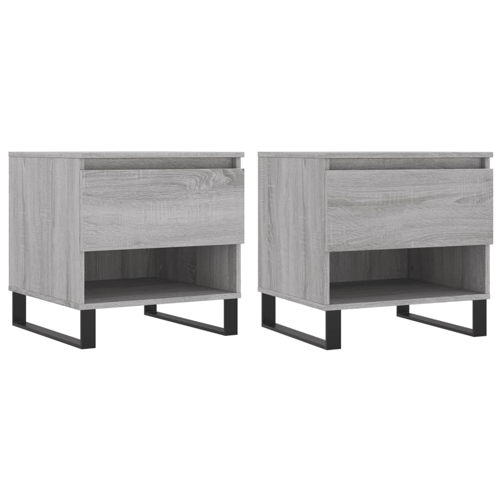 Couchtische 2 Stk. Grau Sonoma 50x46x50 cm Holzwerkstoff - Pazzar.ch