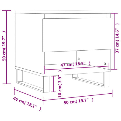 Couchtisch Braun Eichen-Optik 50x46x50 cm Holzwerkstoff - Pazzar.ch