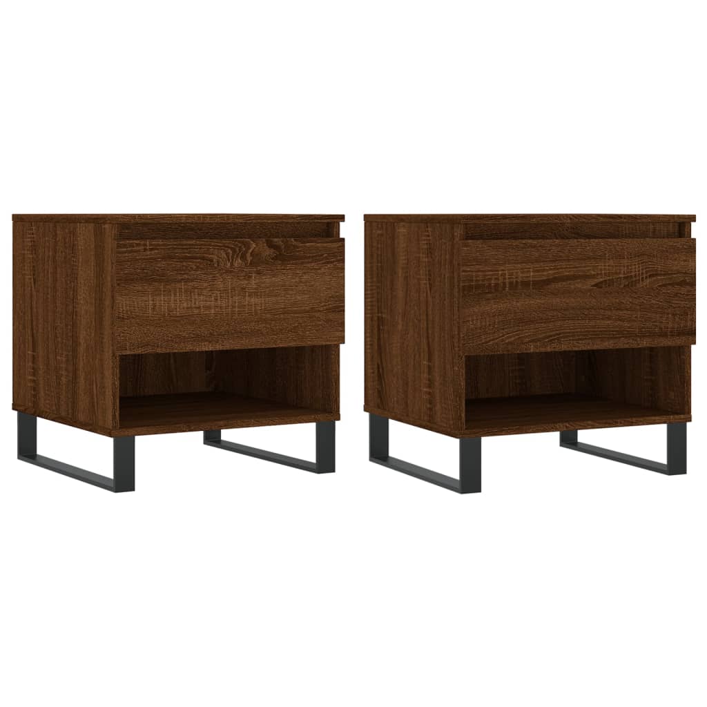 Couchtische 2 Stk. Braun Eichen-Optik 50x46x50 cm Holzwerkstoff - Pazzar.ch