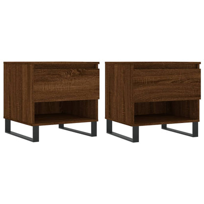 Couchtische 2 Stk. Braun Eichen-Optik 50x46x50 cm Holzwerkstoff - Pazzar.ch