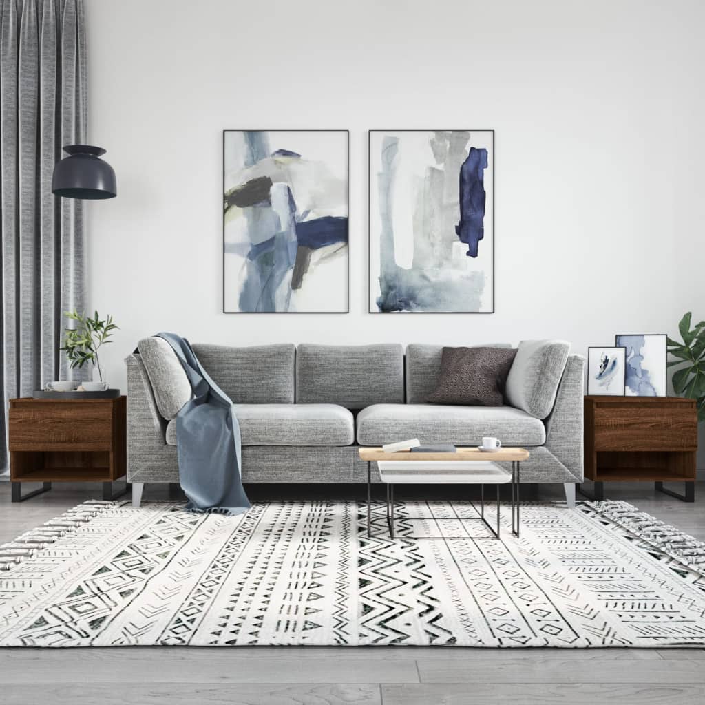 Couchtische 2 Stk. Braun Eichen-Optik 50x46x50 cm Holzwerkstoff - Pazzar.ch