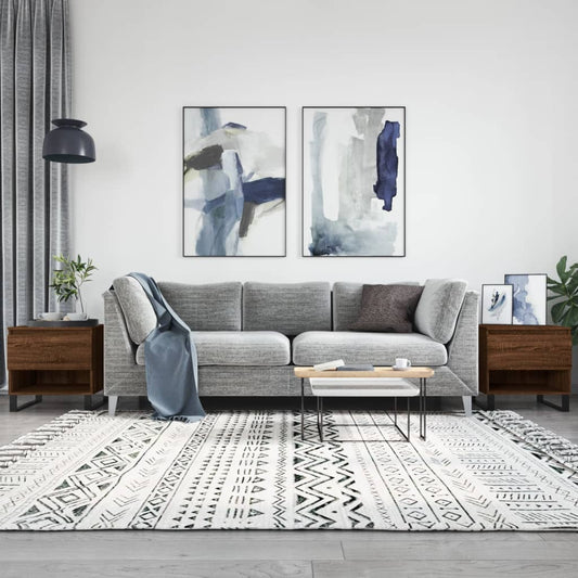 Couchtische 2 Stk. Braun Eichen-Optik 50x46x50 cm Holzwerkstoff - Pazzar.ch