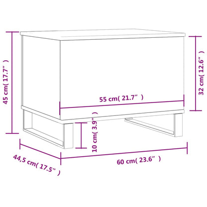 Couchtisch Braun Eichen-Optik 60x44,5x45 cm Holzwerkstoff - Pazzar.ch