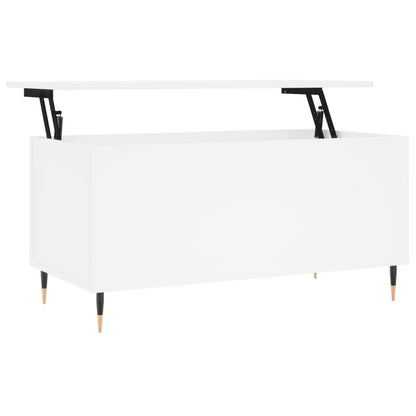 Couchtisch Weiß 90x44,5x45 cm Holzwerkstoff - Pazzar.ch