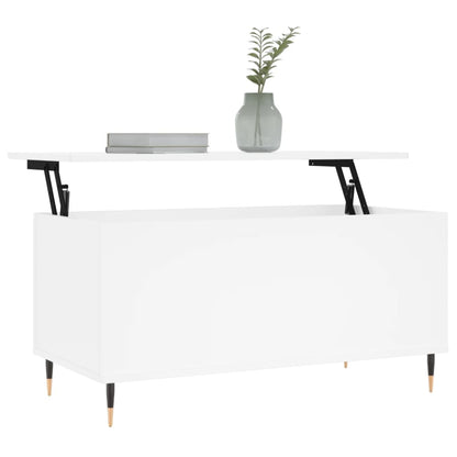 Couchtisch Weiß 90x44,5x45 cm Holzwerkstoff - Pazzar.ch