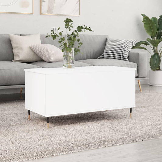 Couchtisch Weiß 90x44,5x45 cm Holzwerkstoff - Pazzar.ch