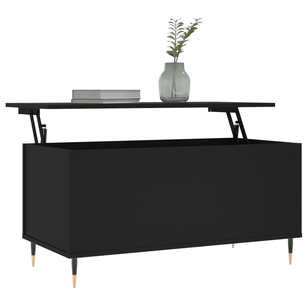 Couchtisch Schwarz 90x44,5x45 cm Holzwerkstoff - Pazzar.ch