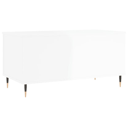 Couchtisch Hochglanz-Weiß 90x44,5x45 cm Holzwerkstoff - Pazzar.ch