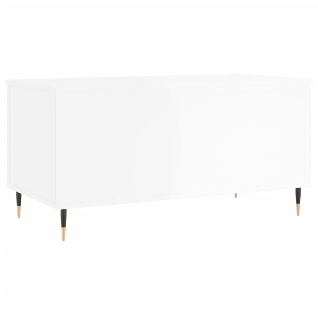 Couchtisch Hochglanz-Weiß 90x44,5x45 cm Holzwerkstoff - Pazzar.ch