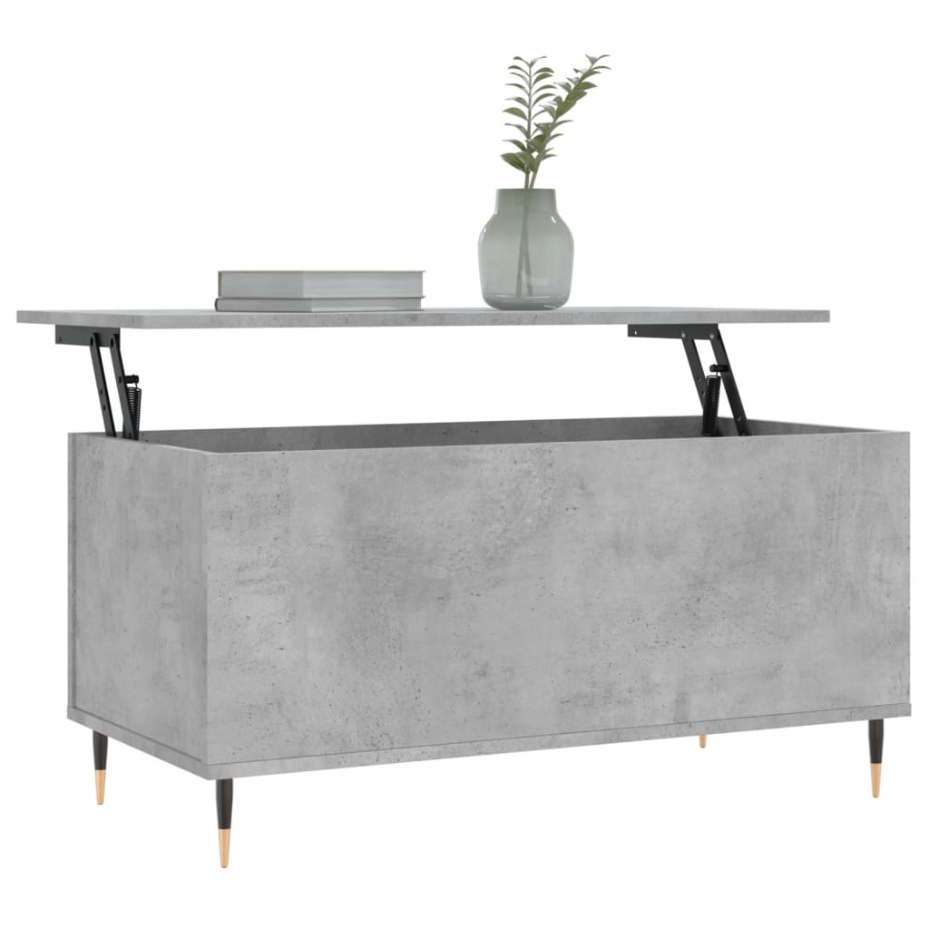 Couchtisch Betongrau 90x44,5x45 cm Holzwerkstoff - Pazzar.ch