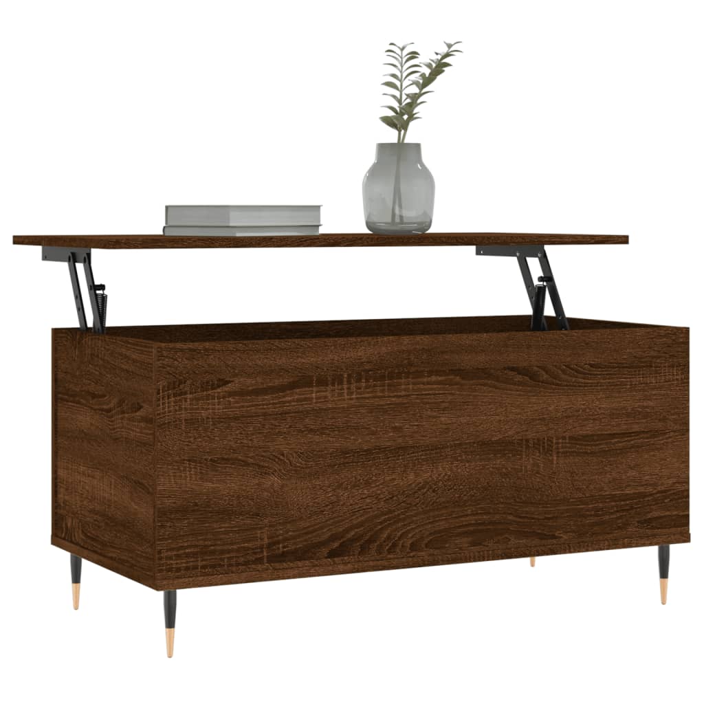Couchtisch Braun Eichen-Optik 90x44,5x45 cm Holzwerkstoff - Pazzar.ch