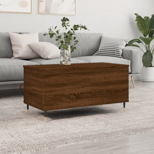 Couchtisch Braun Eichen-Optik 90x44,5x45 cm Holzwerkstoff - Pazzar.ch