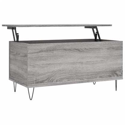 Couchtisch Grau Sonoma 90x44,5x45 cm Holzwerkstoff - Pazzar.ch