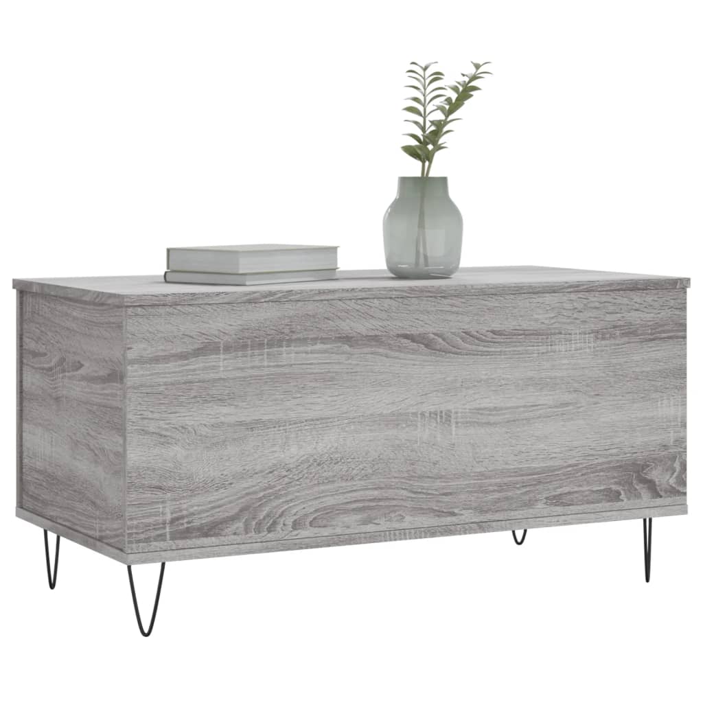 Couchtisch Grau Sonoma 90x44,5x45 cm Holzwerkstoff - Pazzar.ch
