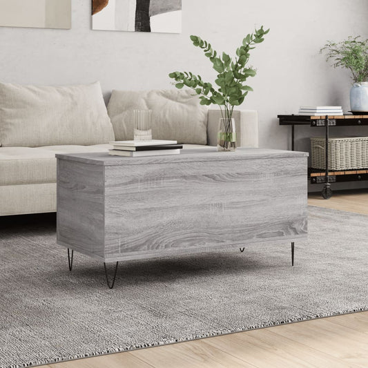 Couchtisch Grau Sonoma 90x44,5x45 cm Holzwerkstoff - Pazzar.ch