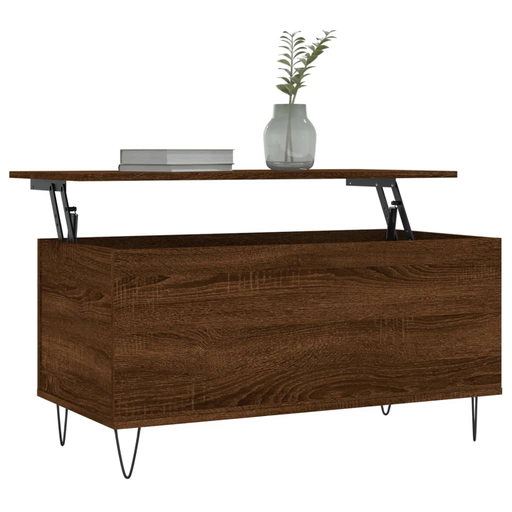 Couchtisch Braun Eichen-Optik 90x44,5x45 cm Holzwerkstoff - Pazzar.ch